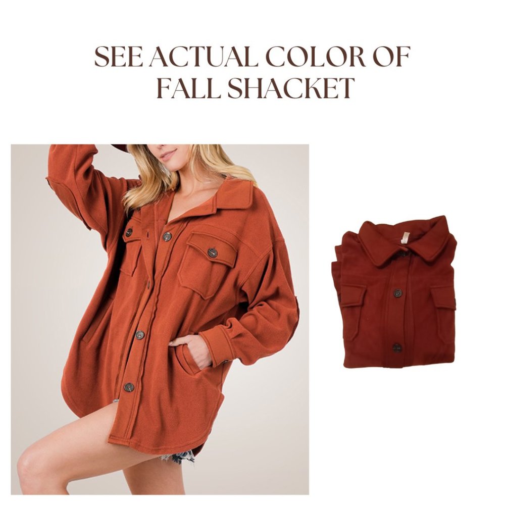 #335 PLUS FLEECE SHACKET - Picture 11 of 14